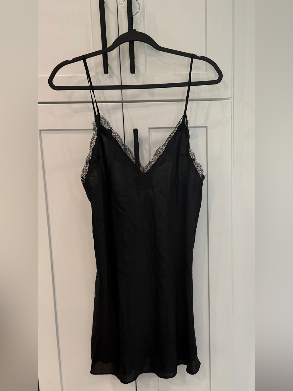 Victoria's Secret Black Lace-Trim Slip